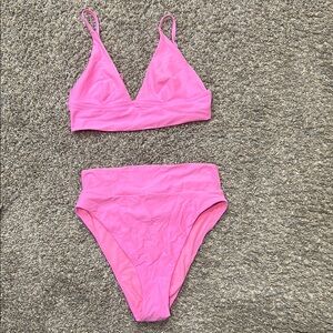 Aerie Bright Pink Bikini Set